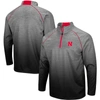 Colosseum Men's Heathered Gray Iowa State Cyclones Sitwell Sublimated Quarter-zip Pullover Jacket In Heather Gray
