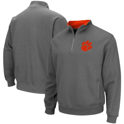 Colosseum Men's Charcoal Clemson Tigers Tortugas Logo Quarter-zip Pullover Jacket