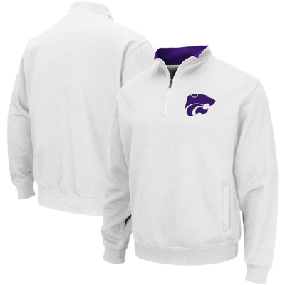 Colosseum Men's White Kansas State Wildcats Tortugas Logo Quarter-zip Jacket