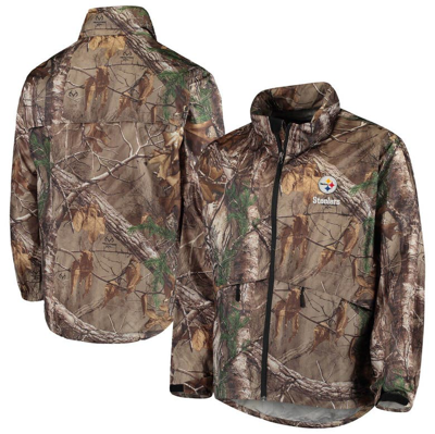 Dunbrooke Men's Realtree Camo Chicago Bears Sportsman Waterproof Packable Full-zip Jacket In Green Camo