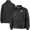 Dunbrooke Black Miami Dolphins Coaches Classic Raglan Full-snap Windbreaker Jacket In Black