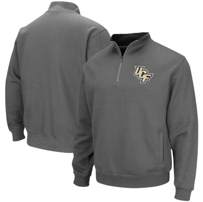 Colosseum Men's Charcoal Ucf Knights Tortugas Logo Quarter-zip Pullover Jacket