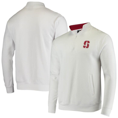 Colosseum Men's White Stanford Cardinal Tortugas Logo Quarter-zip Jacket