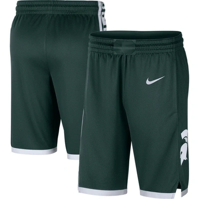 Nike Men's Green Michigan State Spartans Road Replica Performance Basketball Shorts