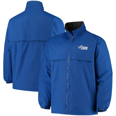 Dunbrooke Men's  Blue Detroit Lions Triumph Fleece Full-zip Jacket