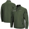 Colosseum Men's Olive Florida State Seminoles Oht Military-inspired Appreciation Digit Quarter-snap Jacket In Olive