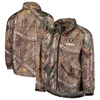 DUNBROOKE DUNBROOKE REALTREE CAMO LAS VEGAS RAIDERS CIRCLE SPORTSMAN WATERPROOF PACKABLE FULL-ZIP JACKET