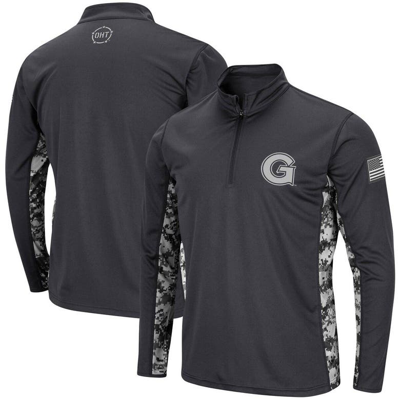 Colosseum Charcoal Georgetown Hoyas Oht Military Appreciation Digital Camo Lightweight Quarter-zip P