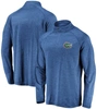 Fanatics Men's Royal Florida Gators Lightweight Striated Raglan Quarter-zip Sweatshirt In Royal