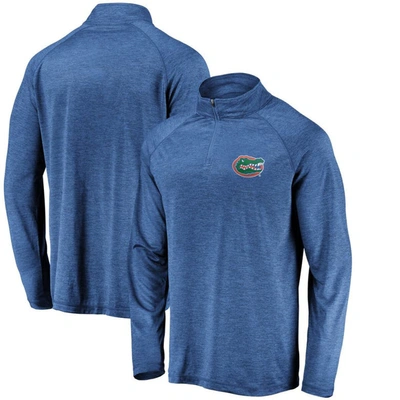 Fanatics Men's Royal Florida Gators Primary Logo Striated Raglan Quarter-zip Jacket