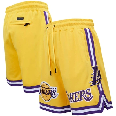 Pro Standard Gold Los Angeles Lakers Chenille Shorts