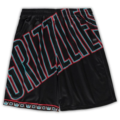 Mitchell & Ness Men's Black Memphis Grizzlies Big And Tall Hardwood Classics Big Face 2.0 Shorts