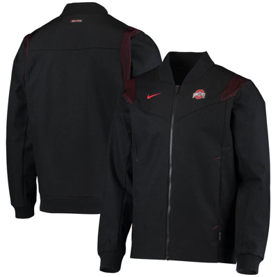 Nike Men's Black Ohio State Buckeyes Full-zip Bomber Jacket