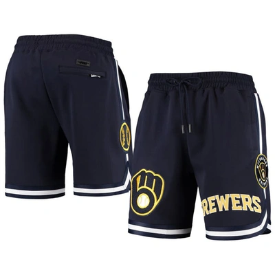 Pro Standard Men's  Navy Milwaukee Brewers Team Shorts