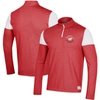 UNDER ARMOUR UNDER ARMOUR RED WISCONSIN BADGERS GAMEDAY TRI-BLEND QUARTER-ZIP JACKET