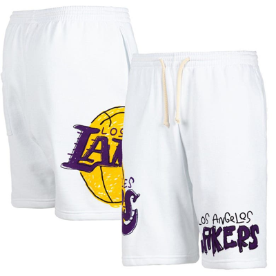 After School Special Men's White Los Angeles Lakers Shorts
