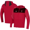 UNDER ARMOUR UNDER ARMOUR RED TEXAS TECH RED RAIDERS 2021 SIDELINE WARM-UP FULL-ZIP HOODIE