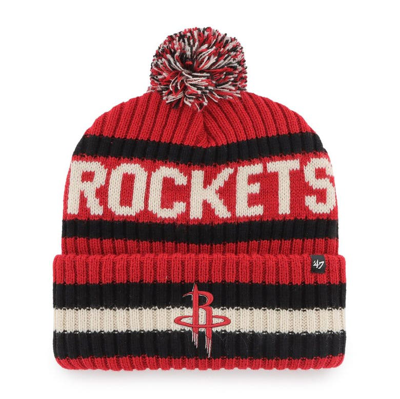 47 ' Red Houston Rockets Bering Cuffed Knit Hat With Pom