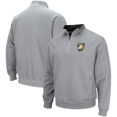 Colosseum Men's  Heathered Gray Army Black Knights Tortugas Team Logo Quarter-zip Jacket In Heather Gray