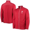 Under Armour Red Wisconsin Badgers 2021 Sideline Command Full-zip Jacket In Red