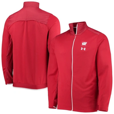 Under Armour Red Wisconsin Badgers 2021 Sideline Command Full-zip Jacket