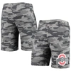 Concepts Sport Men's Charcoal And Gray Florida State Seminoles Camo Backup Terry Jam Lounge Shorts In Charcoal