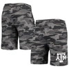 Concepts Sport Men's  Charcoal, Gray Texas A&m Aggies Camo Backup Terry Jam Lounge Shorts In Charcoal