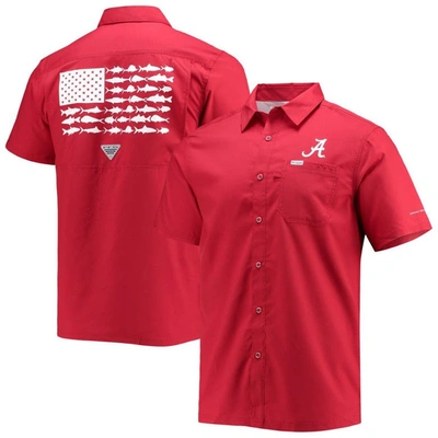 Columbia Men's Crimson Alabama Crimson Tide Slack Tide Camp Button-up Shirt