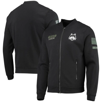 Colosseum Men's Black Loyola Chicago Ramblers Oht Military-inspired Appreciation High-speed Bomber Full-zip Ja