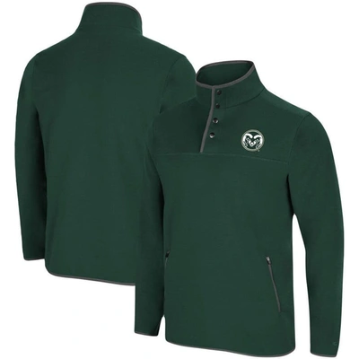 Colosseum Green Colourado State Rams Rebound Snap Pullover Jacket