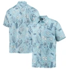 WES & WILLY WES & WILLY CAROLINA BLUE NORTH CAROLINA TAR HEELS VINTAGE FLORAL BUTTON-UP SHIRT