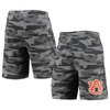 Concepts Sport Men's  Charcoal, Gray Auburn Tigers Camo Backup Terry Jam Lounge Shorts In Charcoal