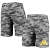 CONCEPTS SPORT CONCEPTS SPORT CHARCOAL/GRAY MINNESOTA GOLDEN GOPHERS CAMO BACKUP TERRY JAM LOUNGE SHORTS