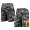 CONCEPTS SPORT CONCEPTS SPORT CHARCOAL/GRAY TENNESSEE VOLUNTEERS CAMO BACKUP TERRY JAM LOUNGE SHORTS