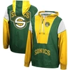Mitchell & Ness Green/gold Seattle Supersonics Hardwood Classics Highlight Reel Windbreaker Hoodie H In Green