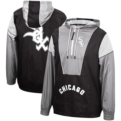 Mitchell & Ness Black Chicago White Sox Highlight Reel Windbreaker Half-zip Hoodie Jacket