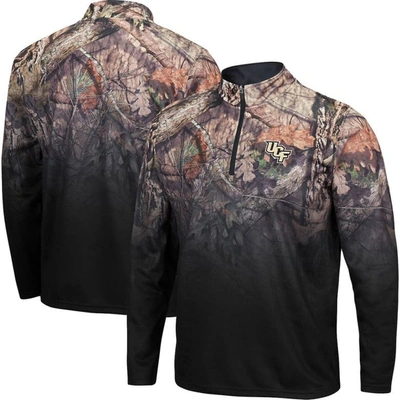 Colosseum Men's  Black Army Black Knights Mossy Oak Fleet Ii Quarter-zip Jacket