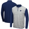 COLOSSEUM COLOSSEUM HEATHERED GRAY/NAVY PENN STATE NITTANY LIONS PROSPECT QUARTER-ZIP JACKET