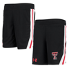 UNDER ARMOUR YOUTH UNDER ARMOUR BLACK TEXAS TECH RED RAIDERS GAME DAY MESH SHORTS