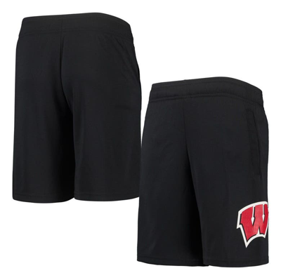 Under Armour Kids' Youth  Black Wisconsin Badgers Tech Shorts