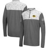 COLOSSEUM YOUTH COLOSSEUM CHARCOAL/WHITE IOWA HAWKEYES OHT MILITARY APPRECIATION BADGE II QUARTER-ZIP JACKET
