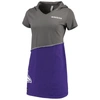 REFRIED APPAREL REFRIED APPAREL CHARCOAL/PURPLE BALTIMORE RAVENS SUSTAINABLE HOODED MINI DRESS