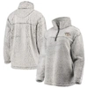 G-iii 4her By Carl Banks Gray Nashville Predators Sherpa Quarter-zip Pullover Jacket In Gray
