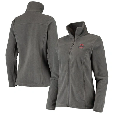 Columbia Women's Charcoal Ohio State Buckeyes Plus Size Give & Go Ii Fleece Full-zip Jacket