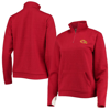 GAMEDAY COUTURE GAMEDAY COUTURE CARDINAL IOWA STATE CYCLONES EMBOSSED QUARTER-ZIP JACKET
