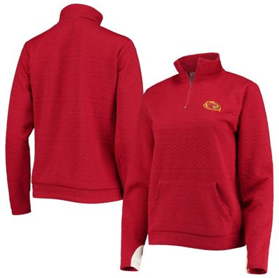 Gameday Couture Cardinal Iowa State Cyclones Embossed Quarter-zip Jacket