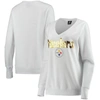 CUCE CUCE WHITE PITTSBURGH STEELERS VICTORY V-NECK PULLOVER SWEATSHIRT
