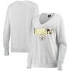 Cuce White Pittsburgh Steelers Victory V-neck Pullover Sweatshirt In White