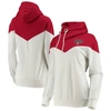 GAMEDAY COUTURE GAMEDAY COUTURE WHITE/CRIMSON ALABAMA CRIMSON TIDE OLD SCHOOL ARROW BLOCKED COWL NECK TRI-BLEND PULL