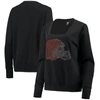 CUCE CUCE BLACK CLEVELAND BROWNS WINNERS SQUARE NECK PULLOVER SWEATSHIRT
